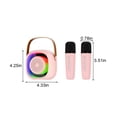 thumbnail image 3 of HOARBOEG Bluetooth Speaker Equipped With Two Microphone Wireless Singing Large Capacity Long Battery Life LED Lighting Mode Convenient For Outdoor Carrying Clearance Sale, 3 of 9