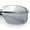 Silver - Silver Mirror, variant on Polarized Mens Rectangular Metal Rim Gentlemanly Wrap Curved Sunglasses [All Black]