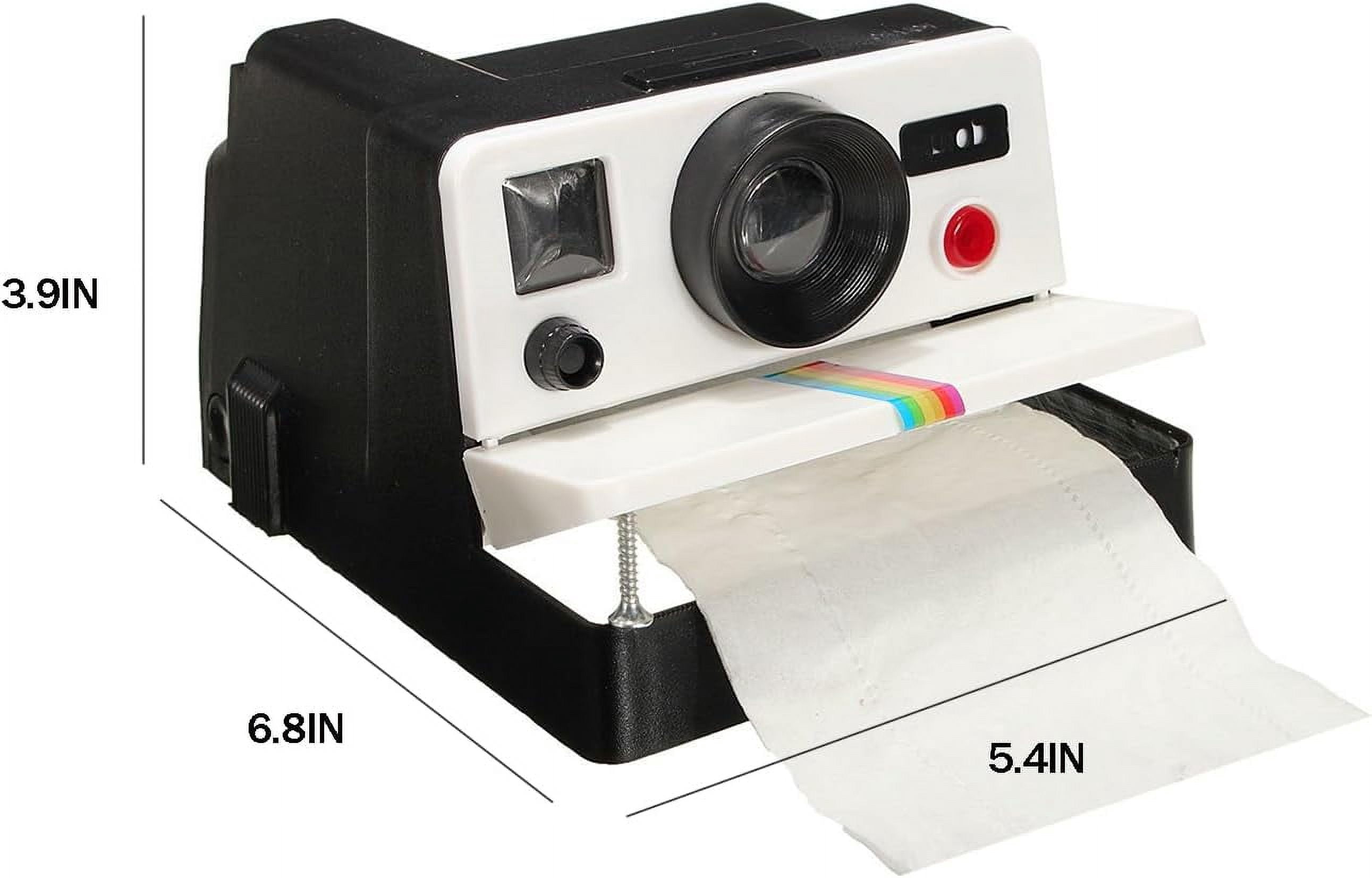 Retro Camera Shaped Toilet Paper Holder，Newest Funny Creative Toilet Paper Dispenser,Nail-Free Installation,Toilet Tissue Paper Roll Holder Box for Bathroom Decoration or Gift