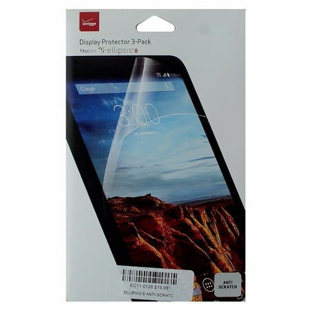 Verizon Accessories Display Protector 3 Pack for Verizon Ellipsis 8 - Clear