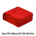 thumbnail image 3 of Rvasteizo Super Soft Warm Solid Warm Micro Plush Fleece Blanket Throw Rug Sofa Bedding 70x100cm, Red, 3 of 3