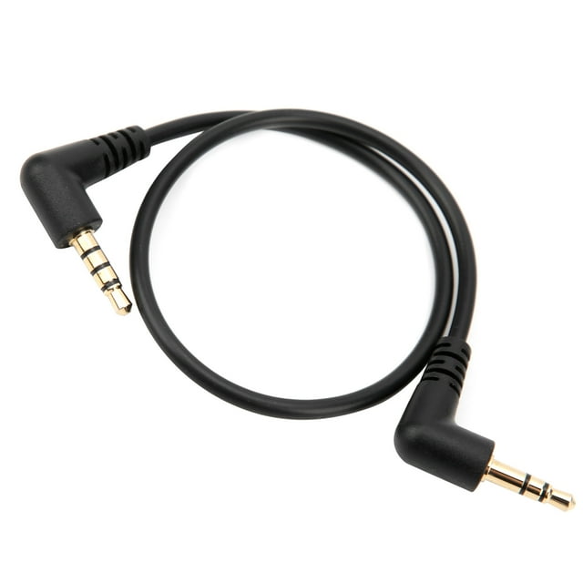 TRS TRRS Cable, 3.5mm Audio Cable Black For Microphone To Mobile Phone Wire