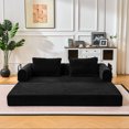 thumbnail image 2 of Jopath Convertible Sleeper Sofa Bed,4-in-1 Corduroy Folding Sofa Bed with Cylindrical Pillow for Living Room,Bedroom,Apartment,Black, 2 of 8
