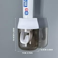 thumbnail image 3 of Automatic Toothpaste Dispenser Wall Mounted, Hands-Free Squeezer for Kids & Adults, No Mess Bathroom Organizer with Adhesive Stickers, BPA-Free (Fits Most Tubes) Walmart Clearance, 3 of 9