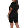 thumbnail image 7 of Fantaslook Two Piece Outfits for Women Short Sleeve V Neck Biker Shorts Set Tracksuit, 7 of 7