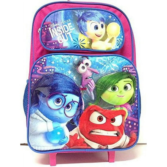 Large Rolling Backpack - Disney - Inside Out Colorful 16" New 666996