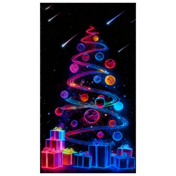 Cortina para puerta que brilla en la oscuridad, para fiestas navideñas, interior y exterior, festiva, brillante, para la entrada de casa, ventana, pared, adorno para celebraciones de temporada