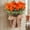 168#Orange, variant on Autumn Rattan Artificial Flower Wreath, Realistic Seasonal Floral, Lightweight Hangable Structure, Durable Weatherproof Craft, Fall Garland For Front Door Wall Home Decoration