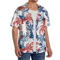 thumbnail image 2 of Kdxio Men's Hawaiian Shirt for Men Short Sleeve Shirt Red Lobster Summer Casual Holiday Beach Button Down T-Shirts, 2 of 5