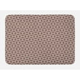 thumbnail image 1 of Floral Bath Mat, Abstract Flower Petals Arranged in Symmetrical Order Classic Art Inspirations, Plush Bathroom Decor Mat with Non Slip Backing, 29.5" X 17.5", Brown and White, by Ambesonne, 1 of 2
