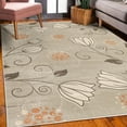 thumbnail image 3 of Floral Decorative Rug, Dutch Tulip Ottoman Flowers with Leaves Natural Ornaments of the World with Dots, Quality Carpet for Bedroom Dorm and Living Room, 6 Sizes, Pale Tan, by Ambesonne, 3 of 4