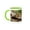 Green/White, variant on 3drose, Usa, Washington, Copper Ridge. Yellow-pine Chipmunk Adult on a Log., 11oz Mug