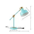 thumbnail image 4 of JONATHAN Y Allegra 18.5" Classic Farmhouse Adjustable Cantilever LED Task Lamp with USB Charging Port, Cyan/Brass Gold, JYL7124C, 4 of 6