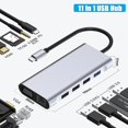 thumbnail image 2 of 11 In 1 Usb C Hub Type C Adapter To 4k Hdmi-compatible Vga Rj45 Lan Ethernet Sd/tf Aux 11 Port Dock Station Pc Laptop Splitter, 2 of 4