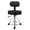 Black, variant on Drum Throne with Backrest, Hydraulic Drum Stool Adjustable Height, Heavy Duty Hydraulic Drum Seat Saddle Design for Drummers