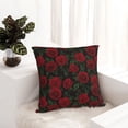thumbnail image 6 of Honeii Rose Print Throw Pillow, Square Decorative Pillow Forms Soft Fluffy Plump Pillow Decorative Pillow Inserts,Couch Pillows-24"x24", 6 of 7