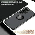thumbnail image 2 of Compatible with Samsung S24 Ultra Case Ring Holder Magnet Blue, Samsung Galaxy S24 Ultra Phone Case Soft TPU and Hard PC Silicone Shockproof Protective Luxury Slim Cover (Black), 2 of 7