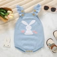 thumbnail image 6 of Toddler Girl Easter Outfit Easter Bunny Romper Sleeveless Strap Overalls Suspender Easter Outfit Baby Boy 6-9 Months, 6 of 8