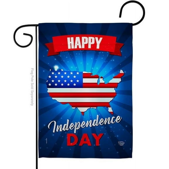 Ornament Collection G192211-BO 13 x 18.5 in. USA Independence Day American Fourth of July Vertical Garden Flag with Double-Sided House Decoration Banner Yard Gift