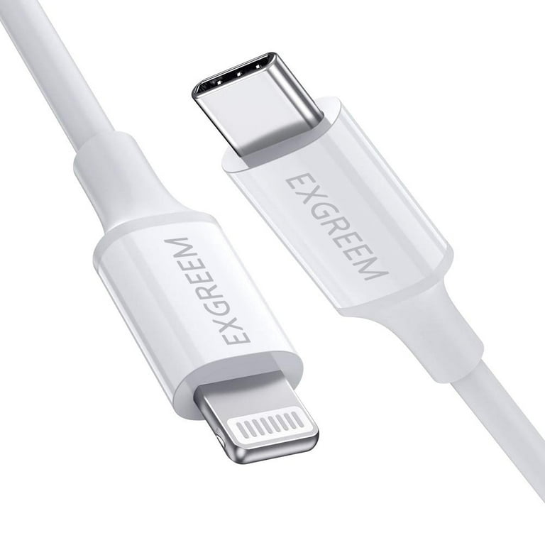 PD Fast Charge USB-C to Lightning cable---White, 1m