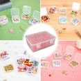 thumbnail image 6 of Small Bead Organizers, Plastic Storage Cases Mini Clear Bead Storage Containers Transparent Boxes with Hinged Lid and Rectangle Clear Craft Supply Case,14-compartment Set Storage Box,Green,5x6x2", 6 of 9