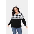 thumbnail image 4 of Camiseta RITERA talla grande para mujer de manga larga Colorblock XL, 4 of 6