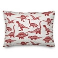thumbnail image 2 of Creative Products Dinosaurs with Names Red 14x20 Spun Poly Pillow, 2 of 3