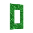 thumbnail image 2 of Kll Green Glitter Wall Plate,Gloss Finish,Standard Size 1 - 5" X 3", Polycarbonate Thermoplastic,Electric Receptacle Plug Covers, 2 of 8