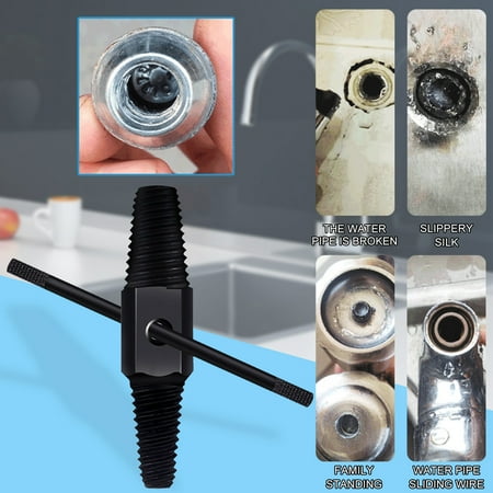 

Double Tap Faucet Kitchen Sink Faucet V Sink Caddy Alve Screw Kitchen Faucets Extractor Kit Damaged Broken Wire Pipe Faucet For Kitchen Sink Kitchen Sink Organizer Black