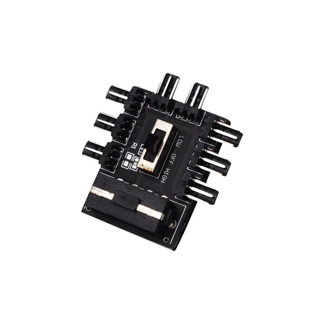 Seitruly Divisor de concentrador de ventilador de computadora adaptador de controlador de velocidad de 2 niveles grande 4P alimentado Type3 NO3