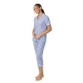 thumbnail image 2 of Aria Short Sleeve 100% Cotton Notch Collar Pajama Set with Pockets, Women’s Sizes S-4X, 2 of 6