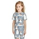 thumbnail image 5 of Balery Happy Snowmen Snowfall Conjunto de Pijama Infantil de Manga Corta con Estampado – Ropa de Dormir de Algodón Suave-3X-Large, 5 of 5