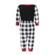 thumbnail image 4 of Pijamas navideños familiares a juego: camisetas de manga larga con cuello redondo y estampado de letras y gorro de Papá Noel, y pantalones a cuadros., 4 of 10