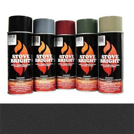 Stove Bright 6309 Stove Bright™ High Temperature Metallic Black Stove Paint, COUNTRY OF ORIGIN US By (Best Temperature To Paint Outdoors)