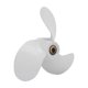 thumbnail image 4 of 3 Blades Outboard Propeller 7 1/4 X 6 -BS Boat Engine Propeller White for Outboard Motor for Marine Boat, 4 of 8