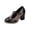 Black, variant on Women's Two Tone Polka Dot T-Strap Mary Jane Heels,1950s Vintage Brogue Wingtip Chunky Block Heel Oxford Pumps,Round Closed Toe Lolita Dress Shoes for Office & Party & Daily Wear White 5