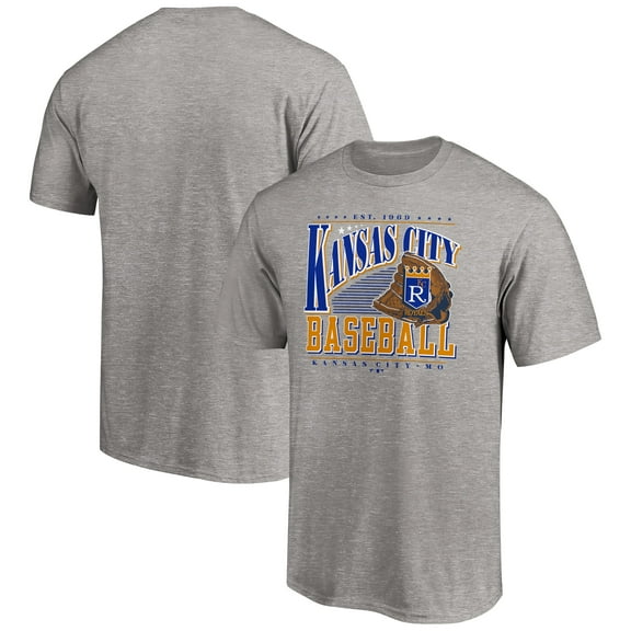 Men's Heather Gray Kansas City Royals Cooperstown Collection Winning Time T-Shirt