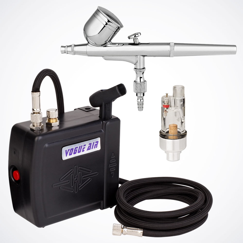 0.3mm Dual Action Airbrush Mini Air Compressor Airbrush Kit Filter Hose
