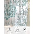 thumbnail image 6 of Sheer Curtains 45 inches Long, Ocean Life Texture Watercolor Coral Shell Starfish Light Filtering Sheer Window Curtains Rod Pocket Voile Drapes for Bedroom Living Room, 52"W x 45"L 2 Panels, 6 of 7