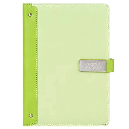 Professional 2026 Daily Planner Dated Leather Academic Planner Magnetic Closure Elastic Pen Slots For Daily Planning
