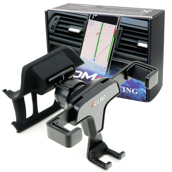 Smartphone Gravity Holder w/Exact Fit Clip-On Dash Mount For BMW F15 X5 F16 X6 (Won't Occupy Air Vent Opening)