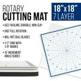 thumbnail image 2 of U.S. Art Supply 18" x 18" Self-Healing Cutting Mat 7-Ply - Rotary White/Blue Craft Mat, Non-Slip Cutting Mats for Crafts, Sewing, Quilting, Scrapbooking, 2 of 6