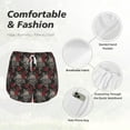 thumbnail image 4 of Fuzoiu Skull and Red Roses Print Women's Athletic Shorts, Double-Layer Running Shorts with Pocket,Women's Workout Shorts for Yoga, Gym, and Workouts-Medium, 4 of 7
