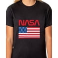 thumbnail image 4 of NASA Women's Retro NASA Letter American Flag Logo Crewneck T-Shirt, 4 of 5