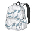 thumbnail image 1 of Disketp Cute Shark Mochila Escolar de Gran Capacidad y Peso Ligero, Mochila de Viaje Ideal para Escuela, Trabajo y Uso Diario, Cómoda y con Estilo, 1 of 8