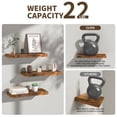 thumbnail image 6 of Ophanie 16 inch 3 Pack Wood Floating Shelves, Hanging Float Shelf for Bathroom, Bedroom, Living Room, Kitchen with 22lbs Capacity, Wall Mounted Decorative Shelves, 16 x 6.7x 1.1 Inch, Set of 3, Brown, 6 of 9