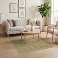 thumbnail image 3 of ODIKA 4'x6' Ultra-Soft Area Rug, Vintage Ticking Design With Distressed Pinstripe And Edge Trim Striped Flowing None Washable, Bare feet friendly, Silk-Touch for Bedroom Home office, 3 of 7