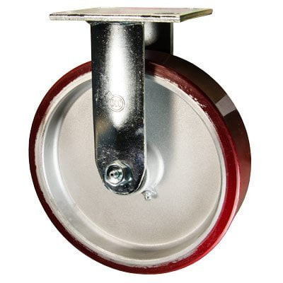 Polyurethane on Aluminum Rigid Top Plate Heavy Duty Caster with 8 Inch Wheel – 1,250 lbs. Capacity/Caster - Service Caster Brand