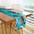 thumbnail image 7 of GZHJMY Blue Marble Texture Table Runner Machine Washable Polyester Table Runner Rectangle Reversible Dresser Scarves Table Decor 13 x 70 Inch, 7 of 7