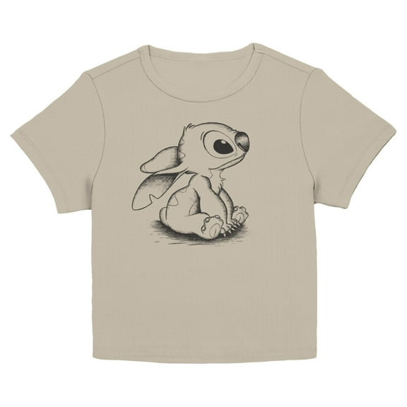 Juniors Lilo & Stitch Cute Stitch Sketch T Shirt